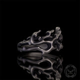 Gothic Flame Sterling Silver Hollow Ring