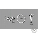 Gothic Flame Sterling Silver Hollow Ring