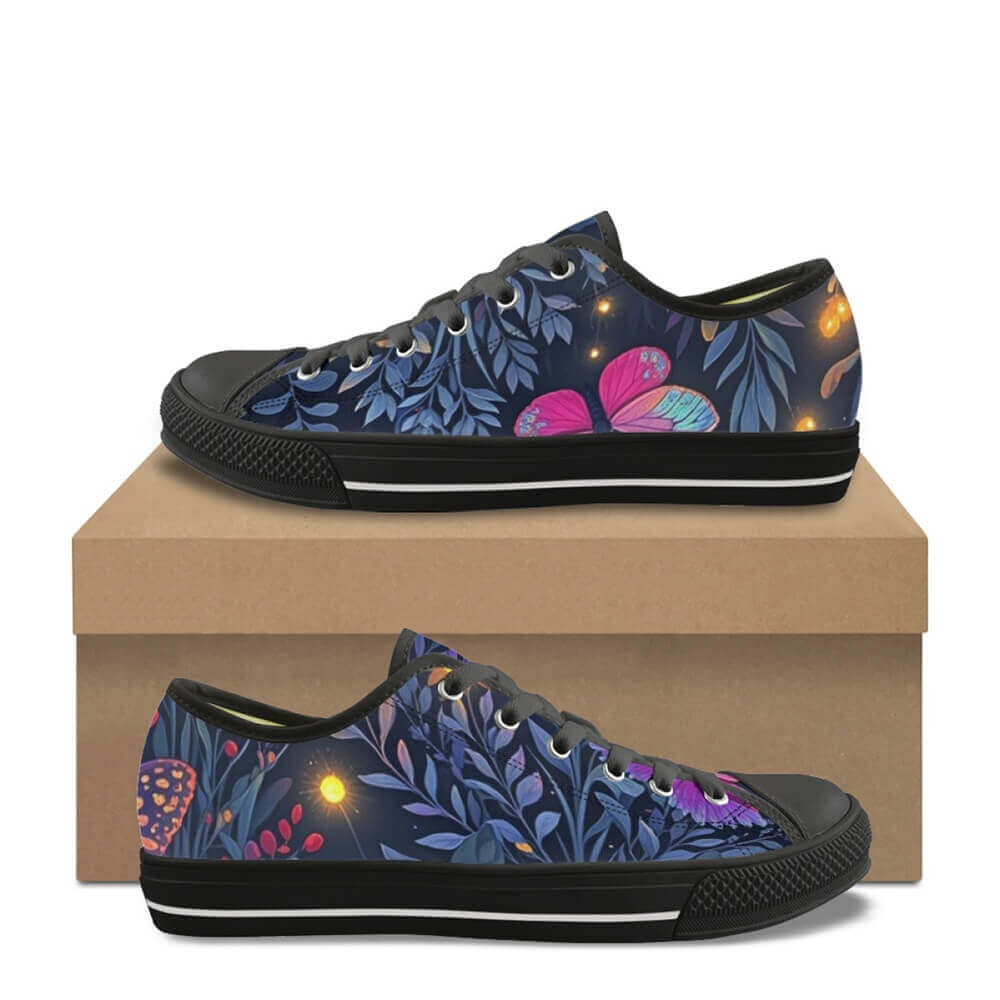 Gothic Garden Flora and Fauna Print Canvas Shoes 01 | Gthic.com