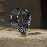  Gothic Gem-set Stainless Steel Tunnel Ear Gauges | Gthic.com
