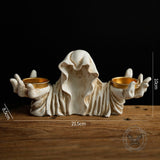 Gothic Ghost Wizard Resin Candle Holder