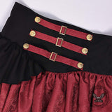 Gothic High-Waisted Tiered Ruffle Pirate Skirt