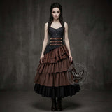 Gothic High-Waisted Tiered Ruffle Pirate Skirt | Gthic.com