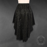 Gothic Irregular Dark Lace Trailing Skirt