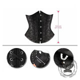 Gothic Jacquard 24 Steel Boned Waist Corset | Gthic.com