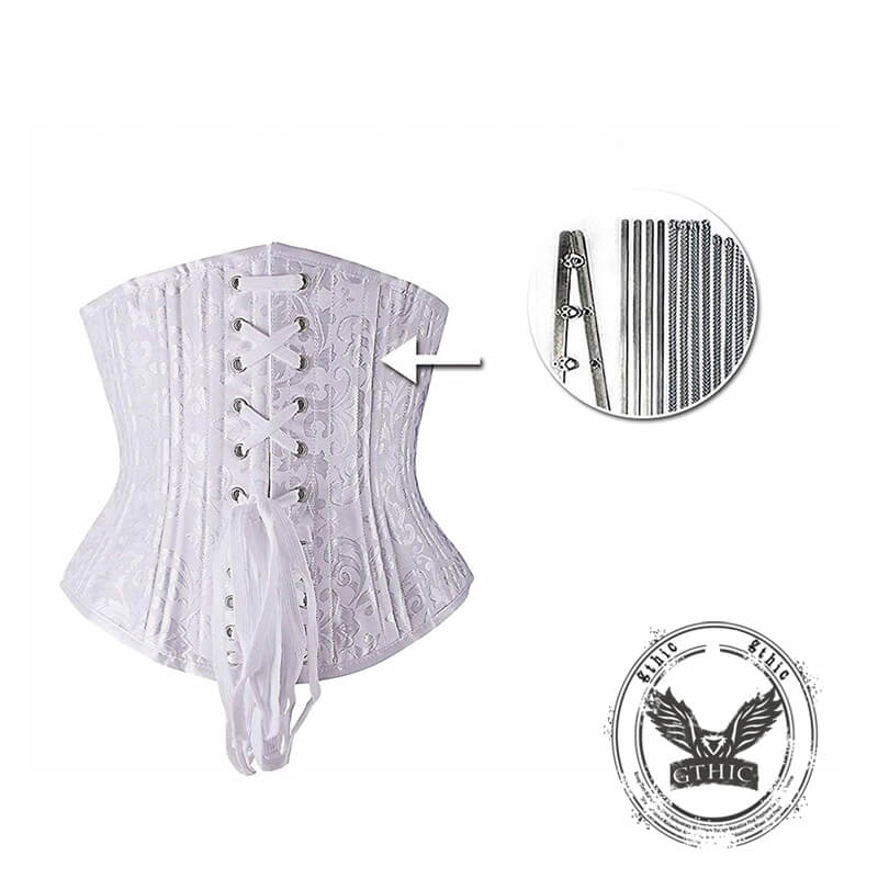 Gothic Jacquard 24 Steel Boned Waist Corset | Gthic.com
