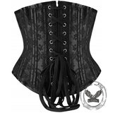 Gothic Jacquard 24 Steel Boned Waist Corset | Gthic.com