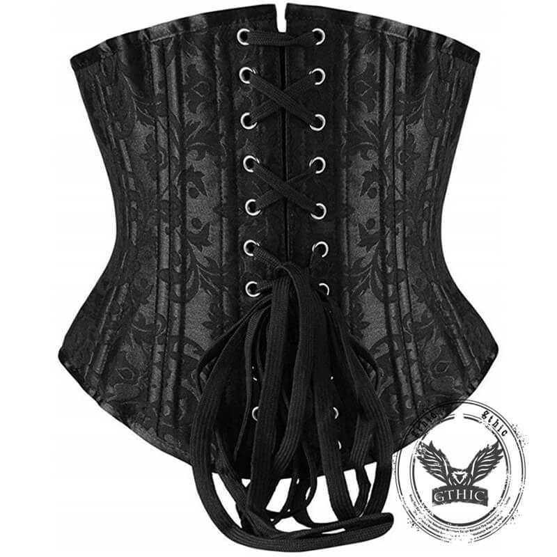 Gothic Jacquard 24 Steel Boned Waist Corset | Gthic.com