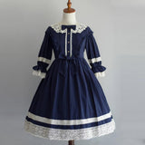 Gothic Lace Bow Polyester Lolita Dress | Gthic.com