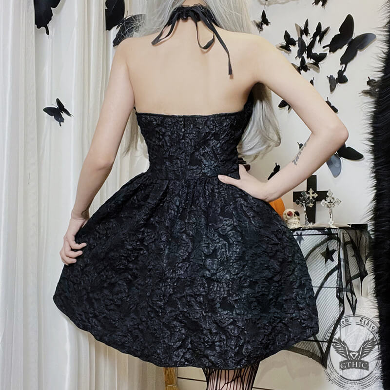Gothic Lace Halter Lolita Dress | Gthic.com