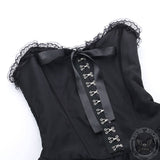 Gothic Lace Polyester Corset Dress