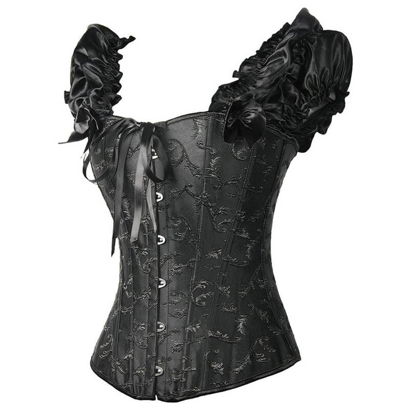 Gothic Lace Up Puff Sleeves Corset | Gthic.com