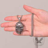 Gothic Laughing Skull Stainless Steel Pendant | Gthic.com