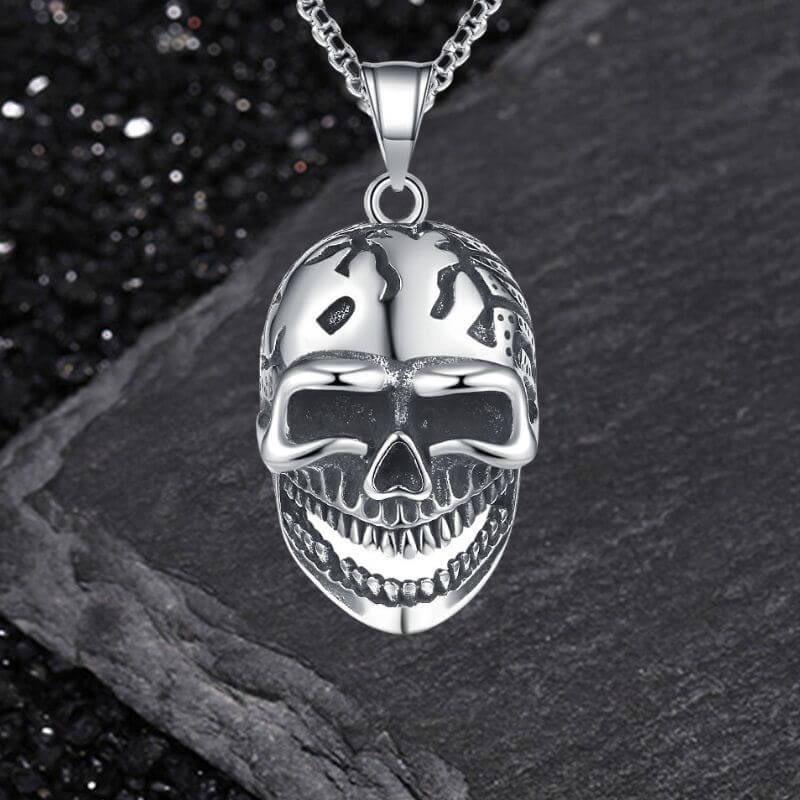 Gothic Laughing Skull Stainless Steel Pendant | Gthic.com