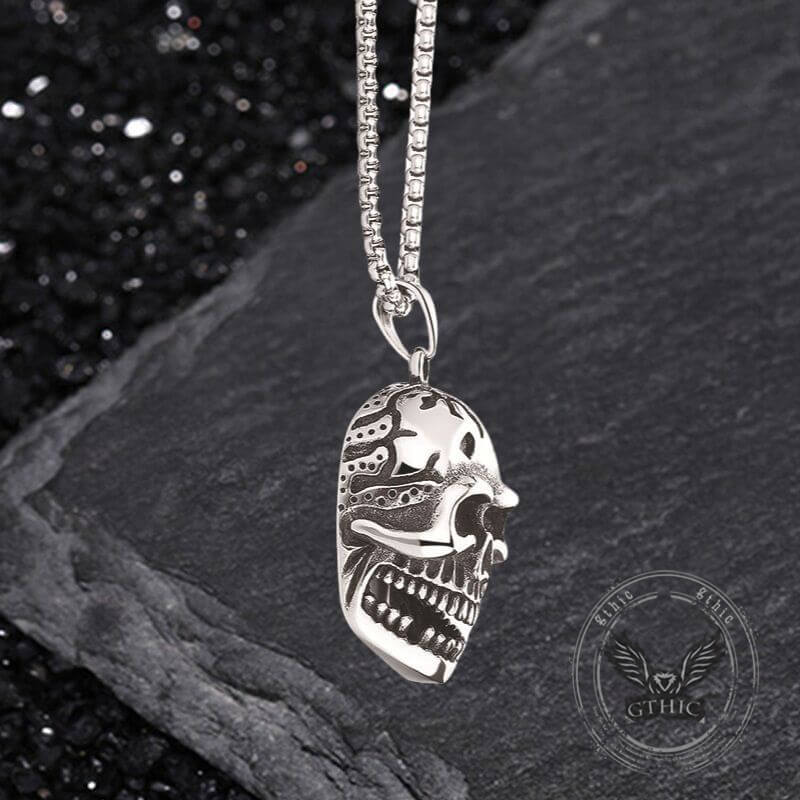 Gothic Laughing Skull Stainless Steel Pendant | Gthic.com