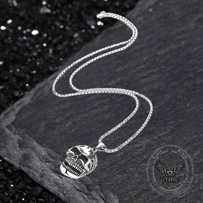 Gothic Laughing Skull Stainless Steel Pendant | Gthic.com