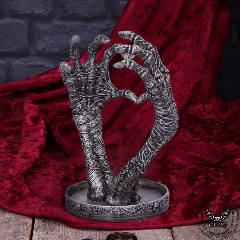 Gothic Love Heart Hands Jewelry Holder | Gthic.com