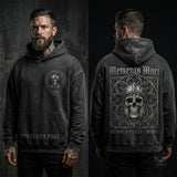 Gothic Mandala Warrior Skull Vintage Washed Hoodie | Gthic.com