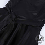 Gothic Medieval Hooded Satin Witch Cosplay Dress