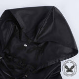 Gothic Medieval Hooded Satin Witch Cosplay Dress