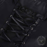 Gothic Medieval Hooded Satin Witch Cosplay Dress