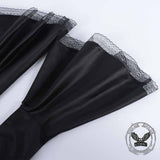 Gothic Medieval Hooded Satin Witch Cosplay Dress