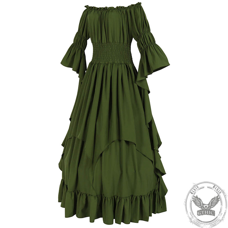 Gothic Medieval Renaissance Witch Dress, Green - Back Order / 2XL/3XL (Bust 27.6-53.5 inch) Gothic Medieval Renaissance Witch Dress, Green - Back Order / 2XL/3XL (Bust 27.6-53.5 inch)