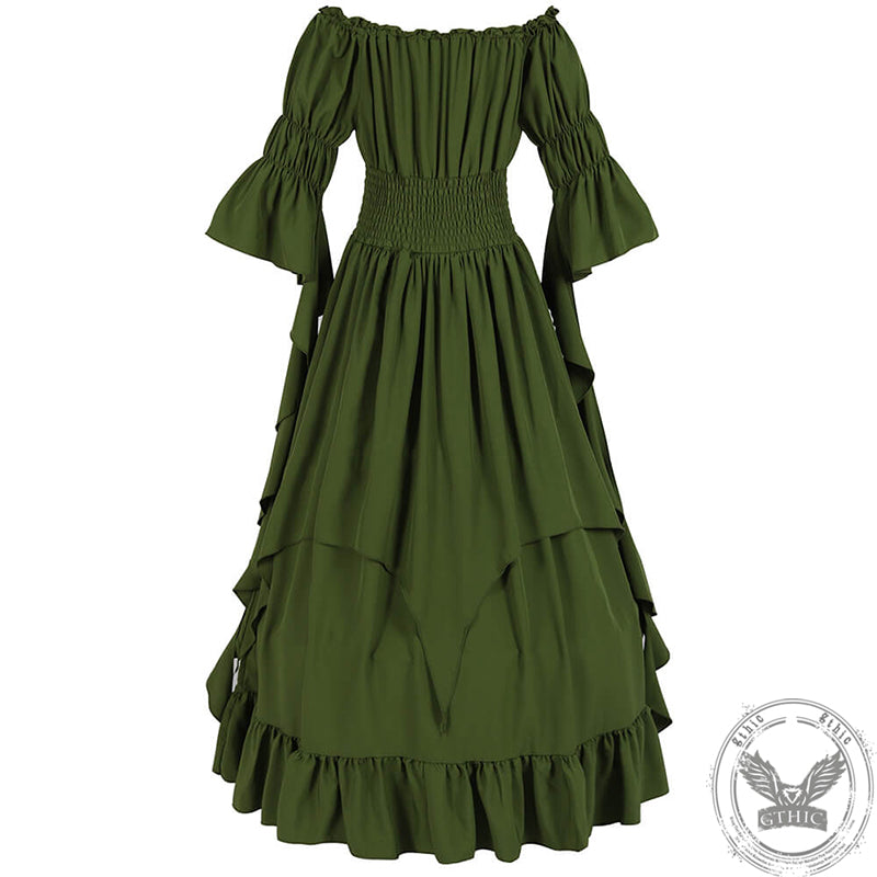 Gothic Medieval Renaissance Witch Dress, Green - Back Order / 2XL/3XL (Bust 27.6-53.5 inch) Gothic Medieval Renaissance Witch Dress, Green - Back Order / 2XL/3XL (Bust 27.6-53.5 inch)