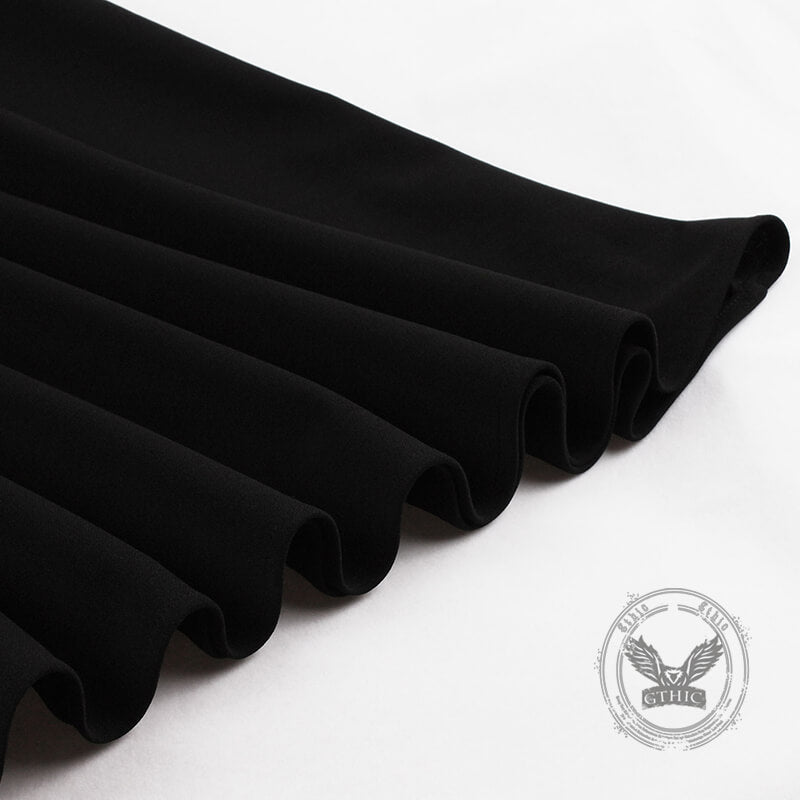 Gothic Mesh Patchwork Flared Sleeve Dress