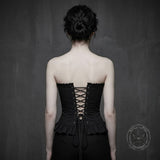 Gothic Metal-Buckle Strappy Tube Corset | Gthic.com