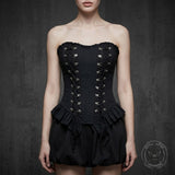 Gothic Metal-Buckle Strappy Tube Corset | Gthic.com
