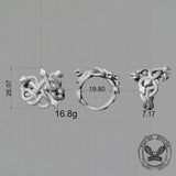 Gothic Multiple Snakes Entwined Sterling Silver Ring | Gthic.com