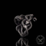 Gothic Multiple Snakes Entwined Sterling Silver Ring | Gthic.com