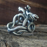 Gothic Multiple Snakes Entwined Sterling Silver Ring