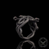 Gothic Multiple Snakes Entwined Sterling Silver Ring
