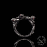 Gothic Multiple Snakes Entwined Sterling Silver Ring