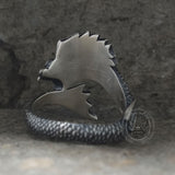Gothic Mutant Fish Sterling Silver Animal Ring