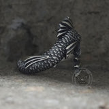 Gothic Mutant Fish Sterling Silver Animal Ring