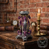 Gothic Mythical Dragon Candle Holder Resin Figurine | Gthic.com