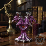 Gothic Mythical Dragon Candle Holder Resin Figurine | Gthic.com