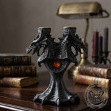 Gothic Mythical Dragon Resin Candle Holder