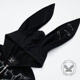 Gothic Paperclip Rabbit Ears Loose Hoodie Coat | Gthic.com