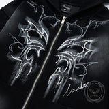 Gothic Paperclip Rabbit Ears Loose Hoodie Coat