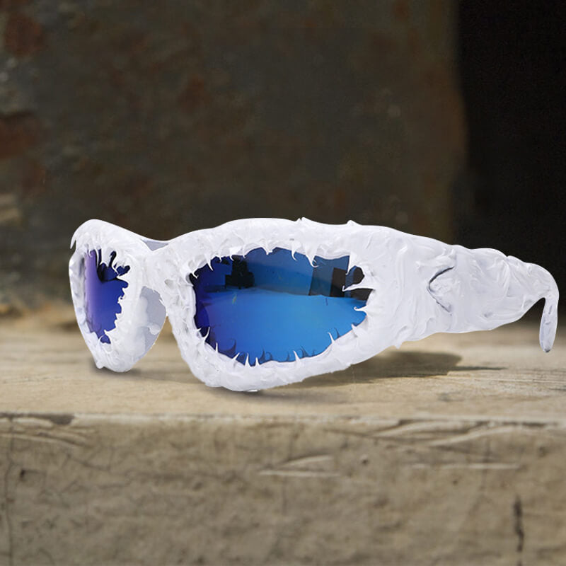 pc goggles Gothic Personality Drip Glue Brushed Polarized PC Sunglasses – GTHIC
