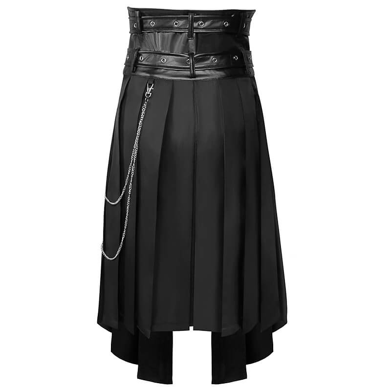 Gothic Pleated Adjustable Men's Skirt GTHIC