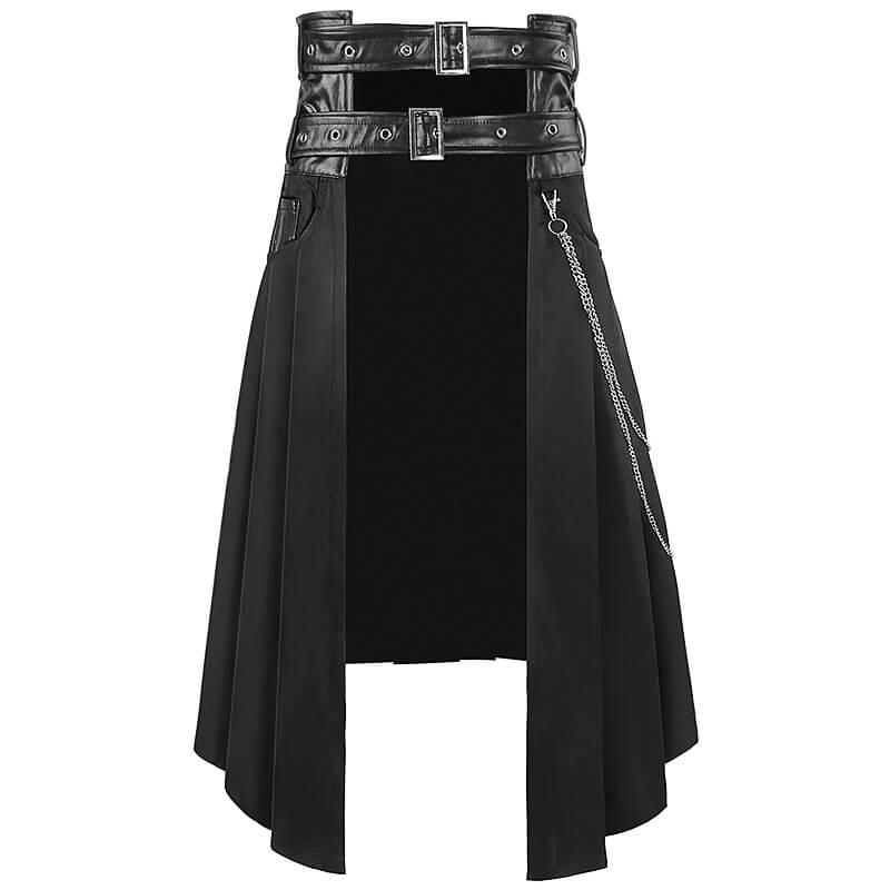 Gothic Pleated Adjustable Men's Skirt GTHIC