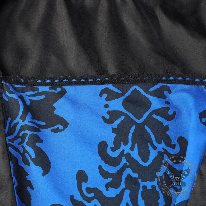 Gothic Print Palace Style Hooded Halloween Dress Costume