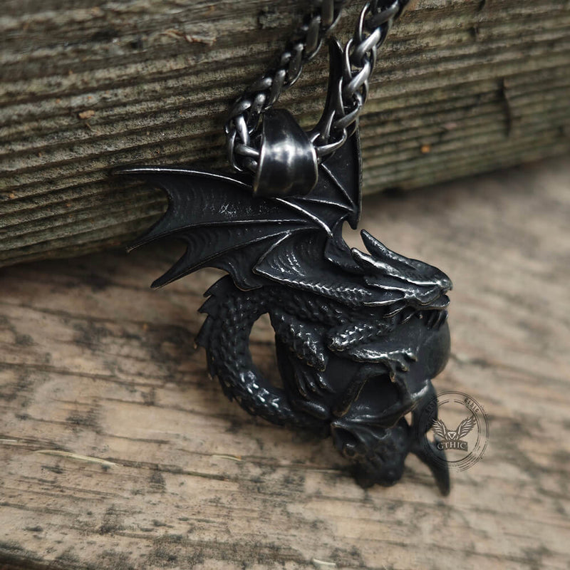 Gothic Pterosaur Skull Stainless Steel Pendant | Gthic.com