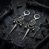 Gothic Punk Spiked Stainless Steel Drop Earrings | Gthic.com