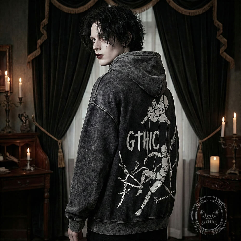 Gothic Puppet Master Vintage Washed Hoodie | Gthic.com